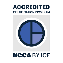 NCCA Accredited Certification Program mark by I.C.E.