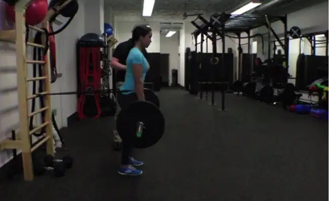 The variation to the Romanian Deadlift that the Brookbush Institute recommends in place of the Romanian Deadlift in a strength and conditioning program. 