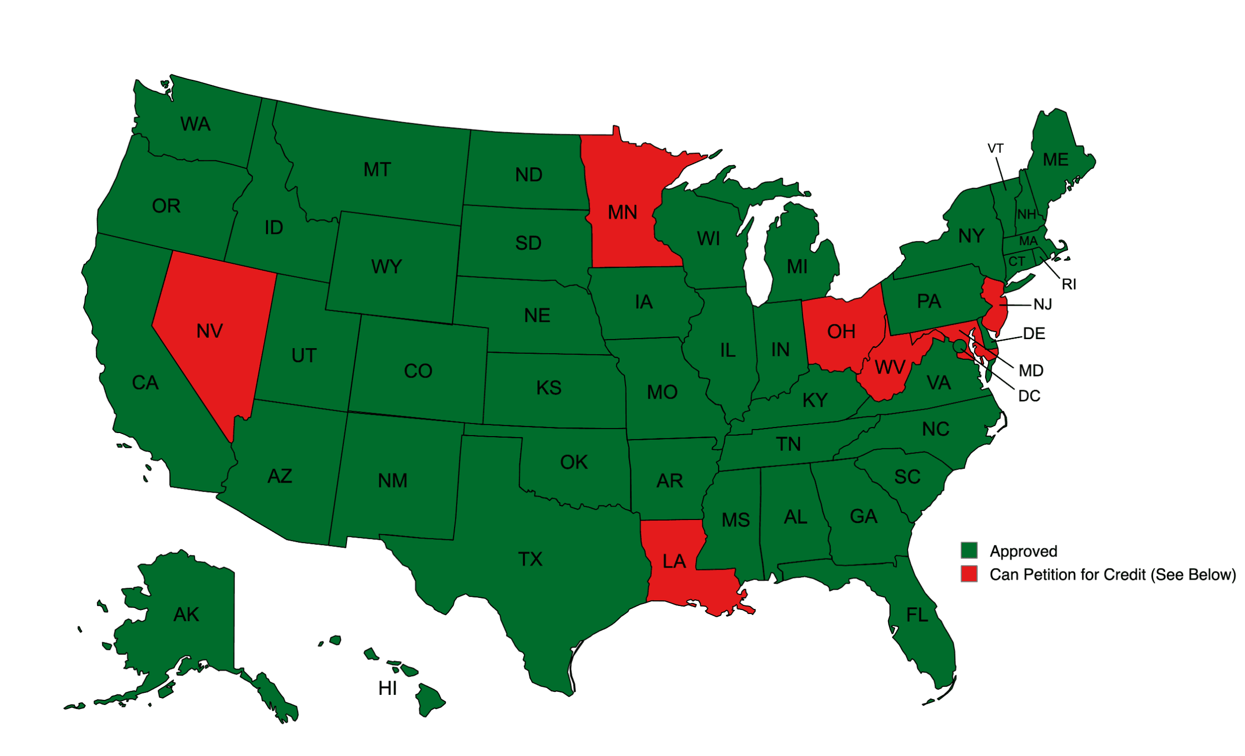 PT and PTA State by State Course Approval and Credit Requirements