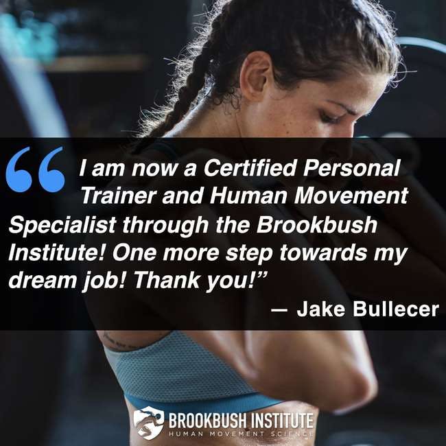 I am now a Certified Personal Trainer and Human Movement Specialist thanks to the Brookbush Institute. One step closer to my dream job!