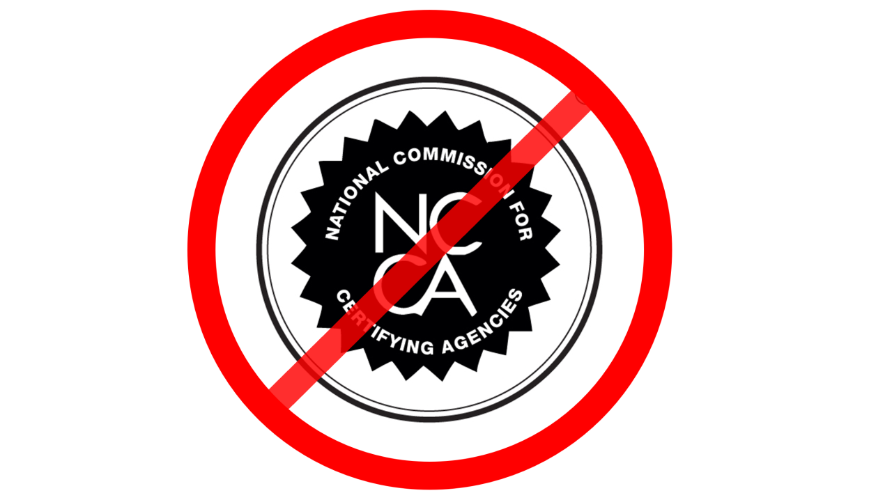 The National Commission of Certifying Agencies (NCCA) is not an accreditor of Certified Personal Trainer (CPT) Certification, and needs to be pushed out of the industry
