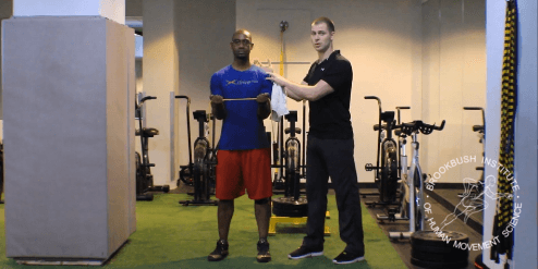 A posterior rotator cuff activation exercise